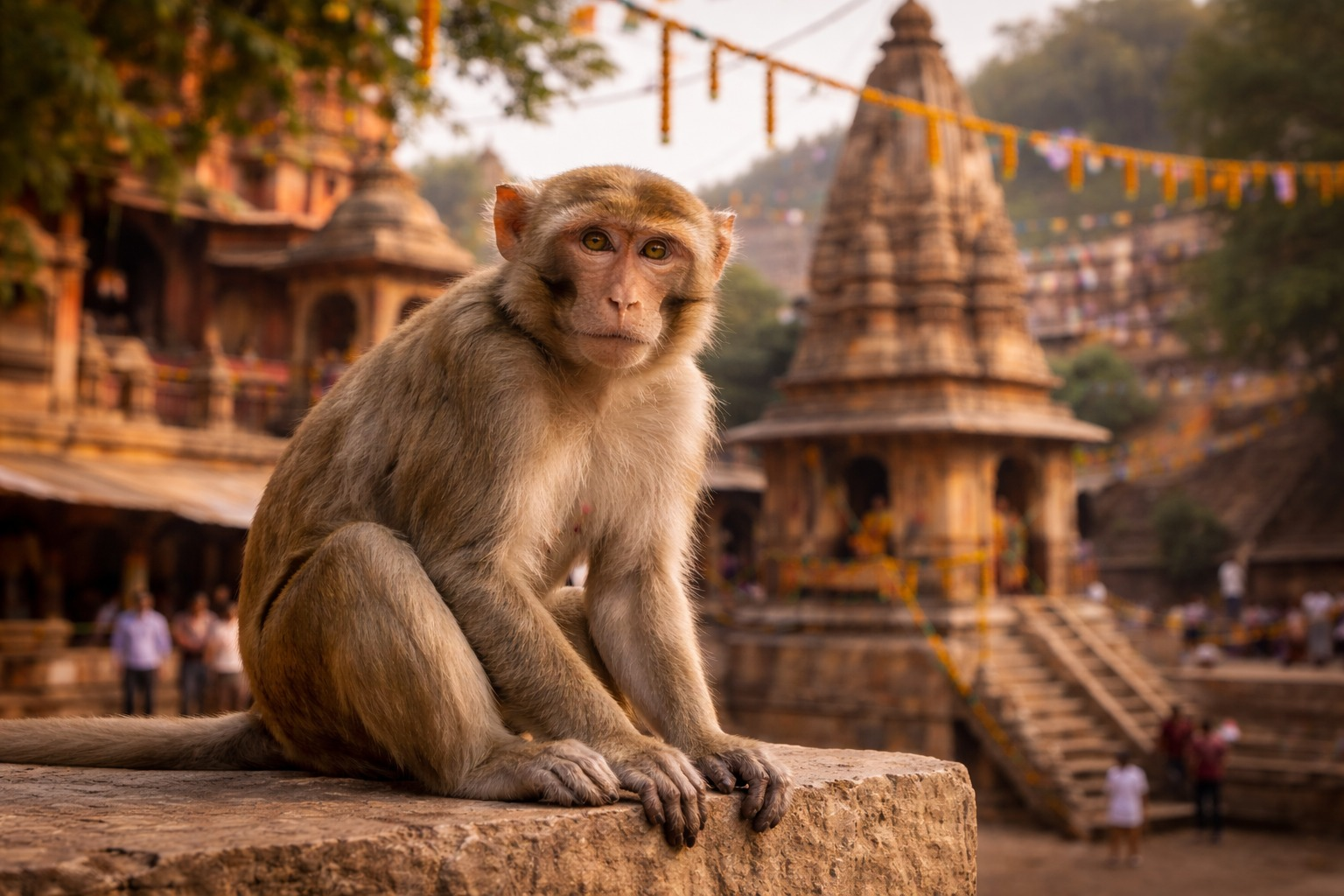Стая обезьян спасла маленькую девочку от педофила в Индии
