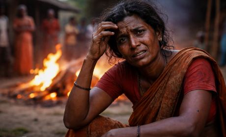 В Индии соседи подожгли женщину за колдовство