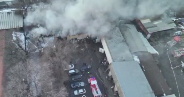 Пожар на складе в Алматы ликвидирован