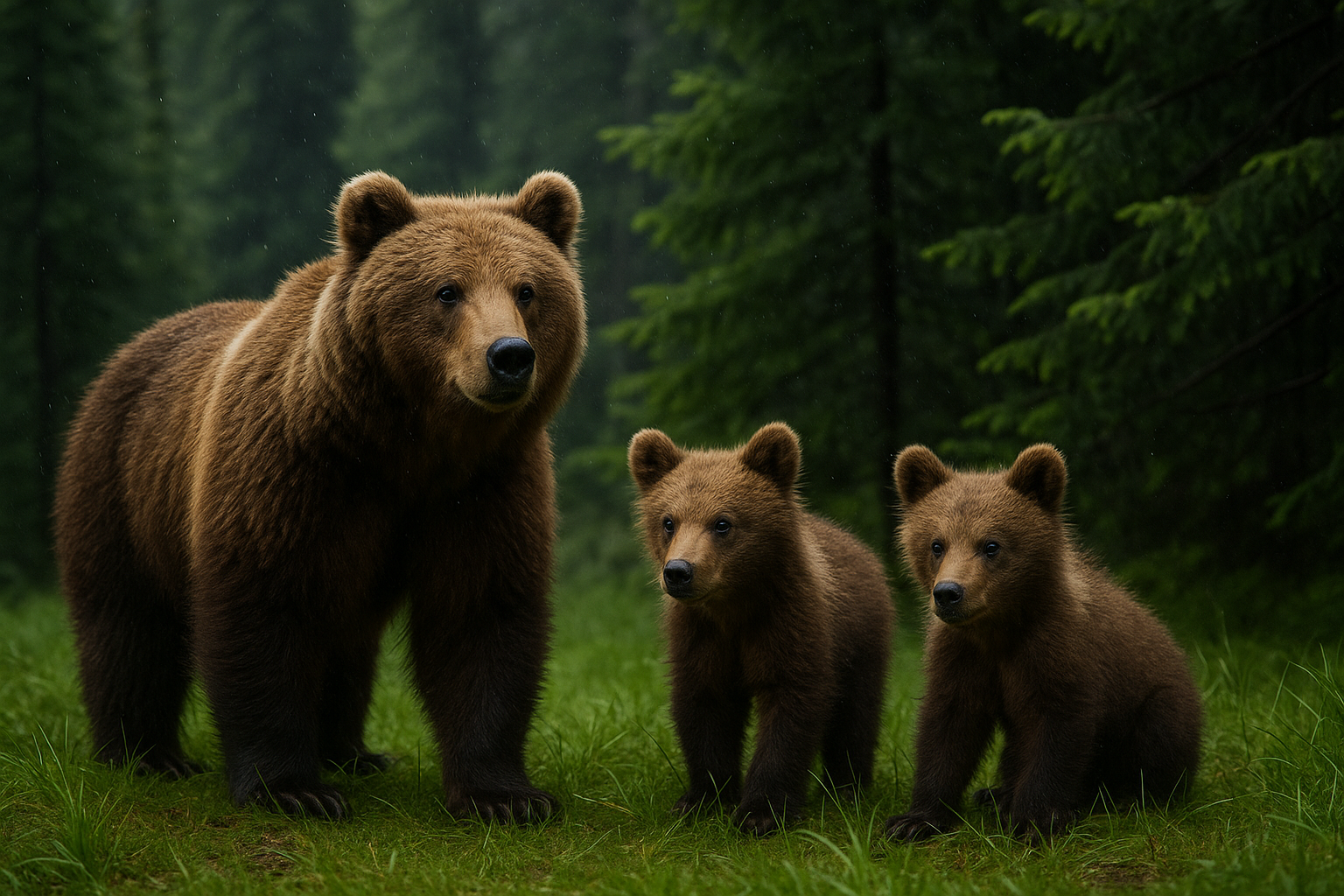 На Кольсайских озерах в фотоловушку попали тянь-шаньские бурые медведи