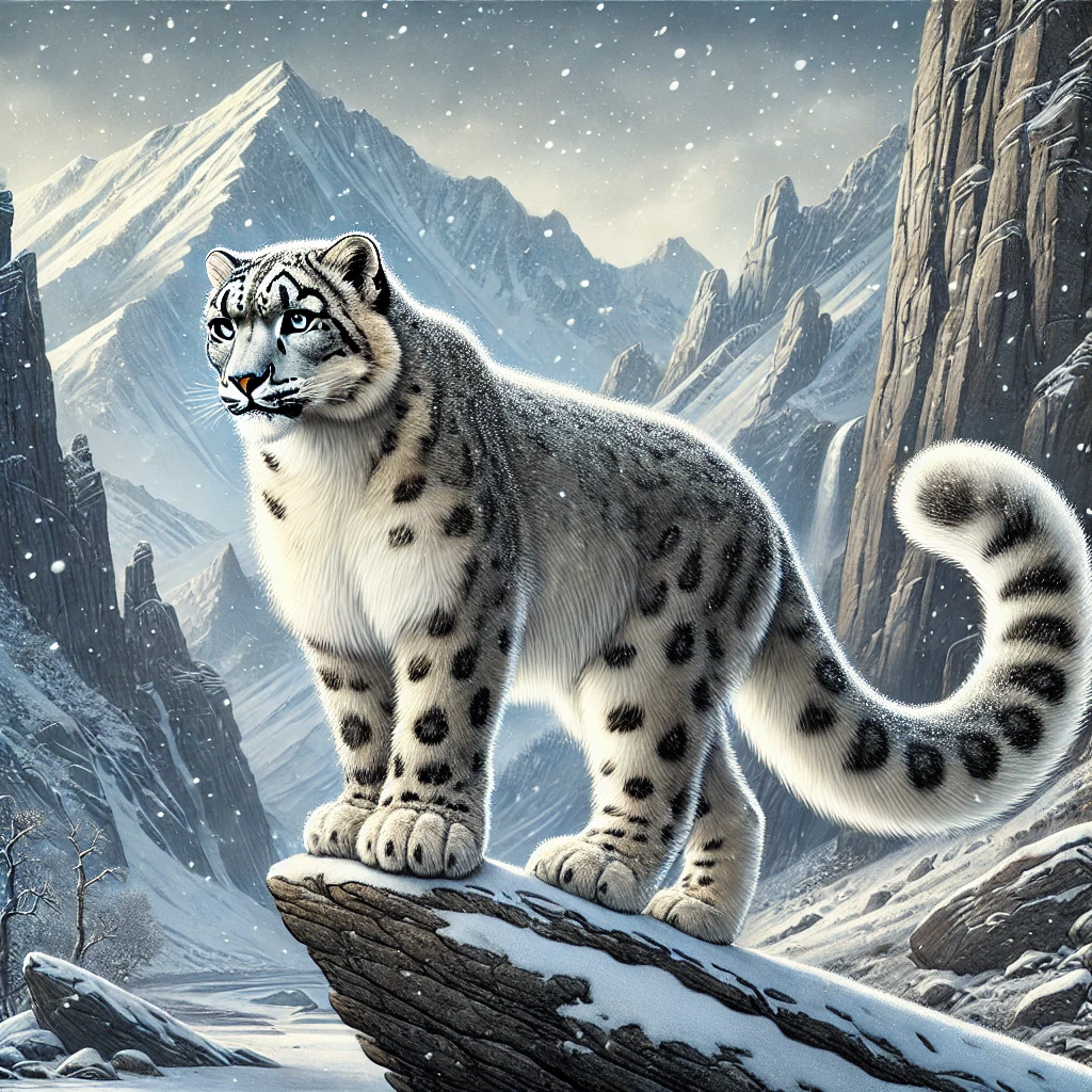 В Иле-Алатауском нацпарке краснокнижный снежный барс попал в фотоловушку