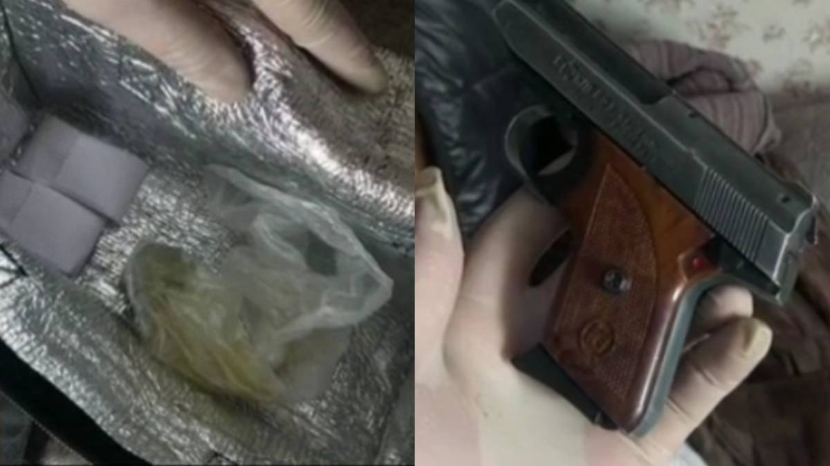 У жителя Караганды изъяли оружие и наркотики