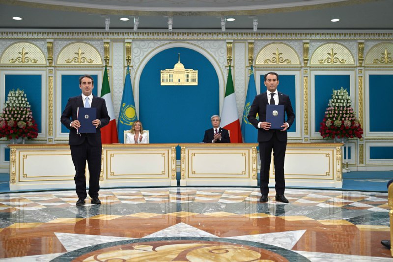 По итогам переговоров Касым-Жомарт Токаев и Джорджа Мелони приняли Совместное заявление о расширении стратегического партнерства