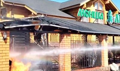 В Акмолинской области почти сутки тушили загоревшийся газгольдер