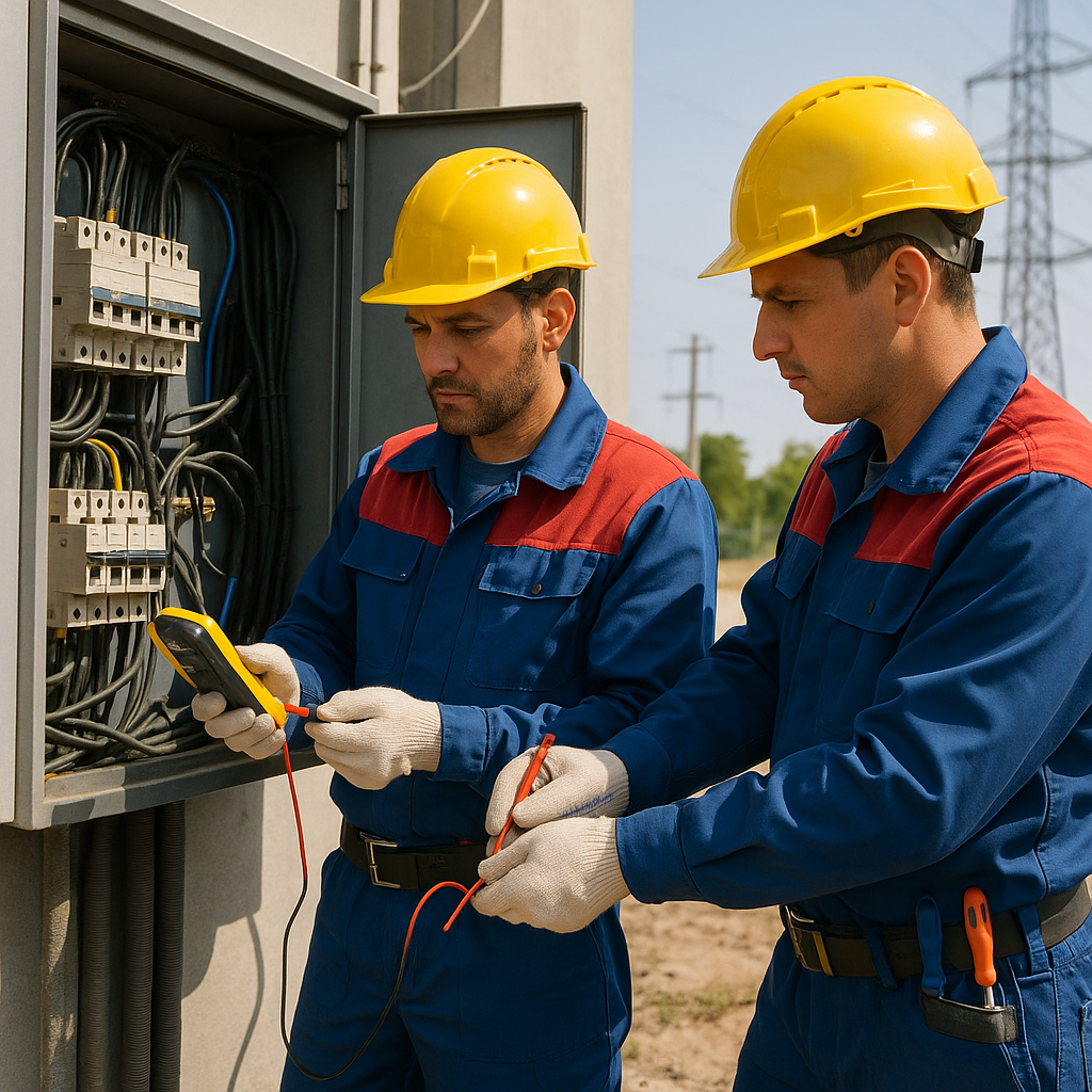 Двух электриков ударило током в Алматы, они загорелись