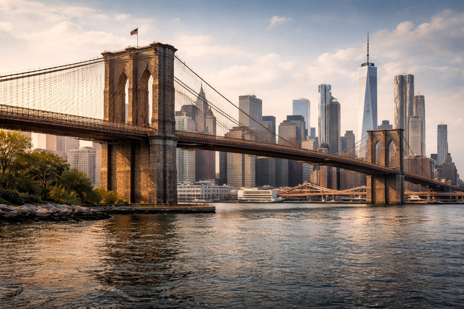 В Нью-Йорке мексиканский парусник врезался в Бруклинский мост