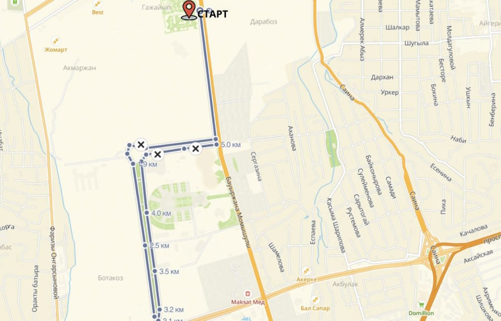 Какие улицы перекроют в воскресенье в Алматы