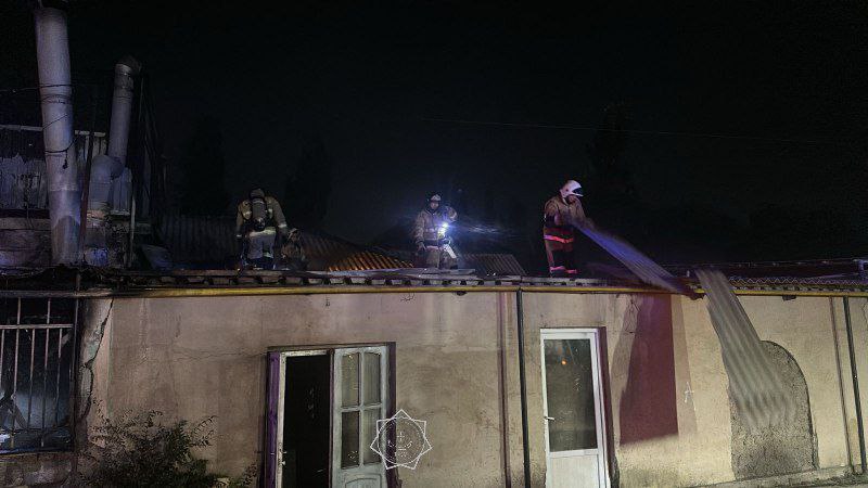 В Шымкенте в результате пожара был эвакуирован один человек