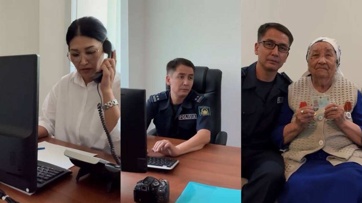 Полицейские оформили удостоверение личности 90-летней женщине на дому в Алматы