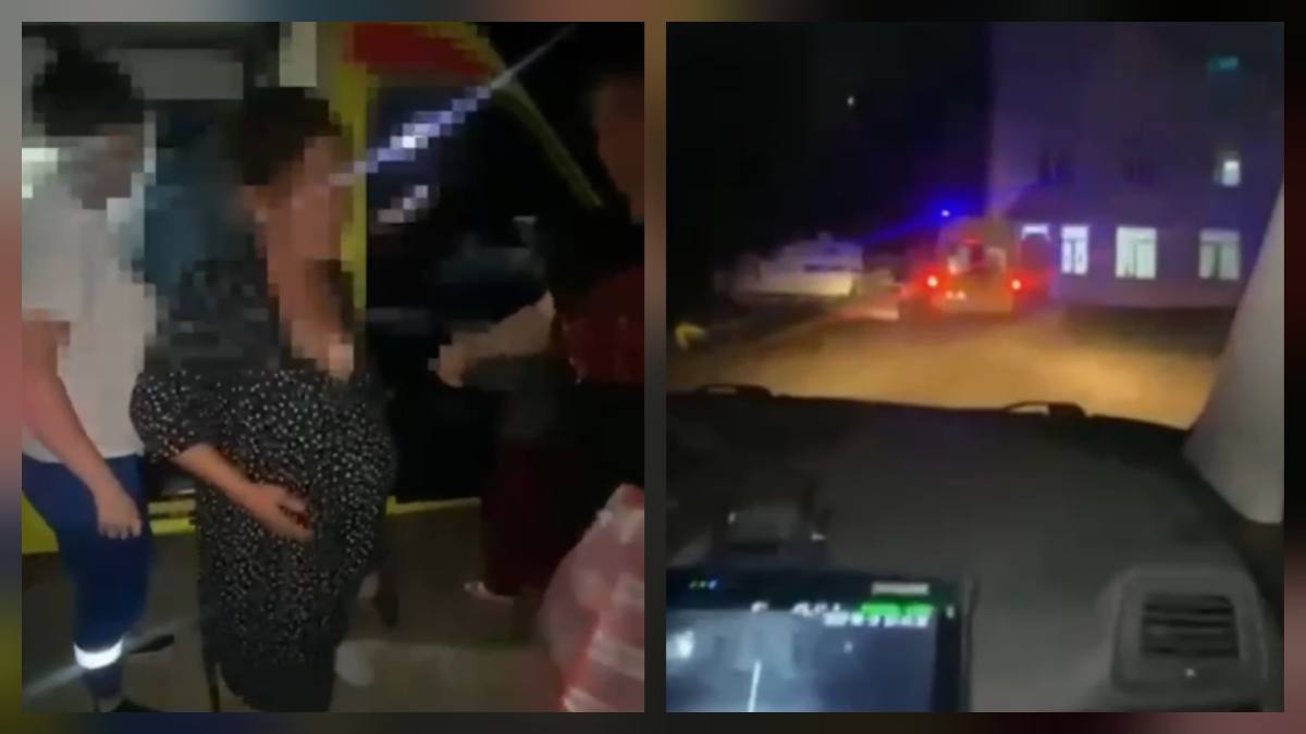 В ВКО патрульные сопроводили карету скорой помощи с роженицей