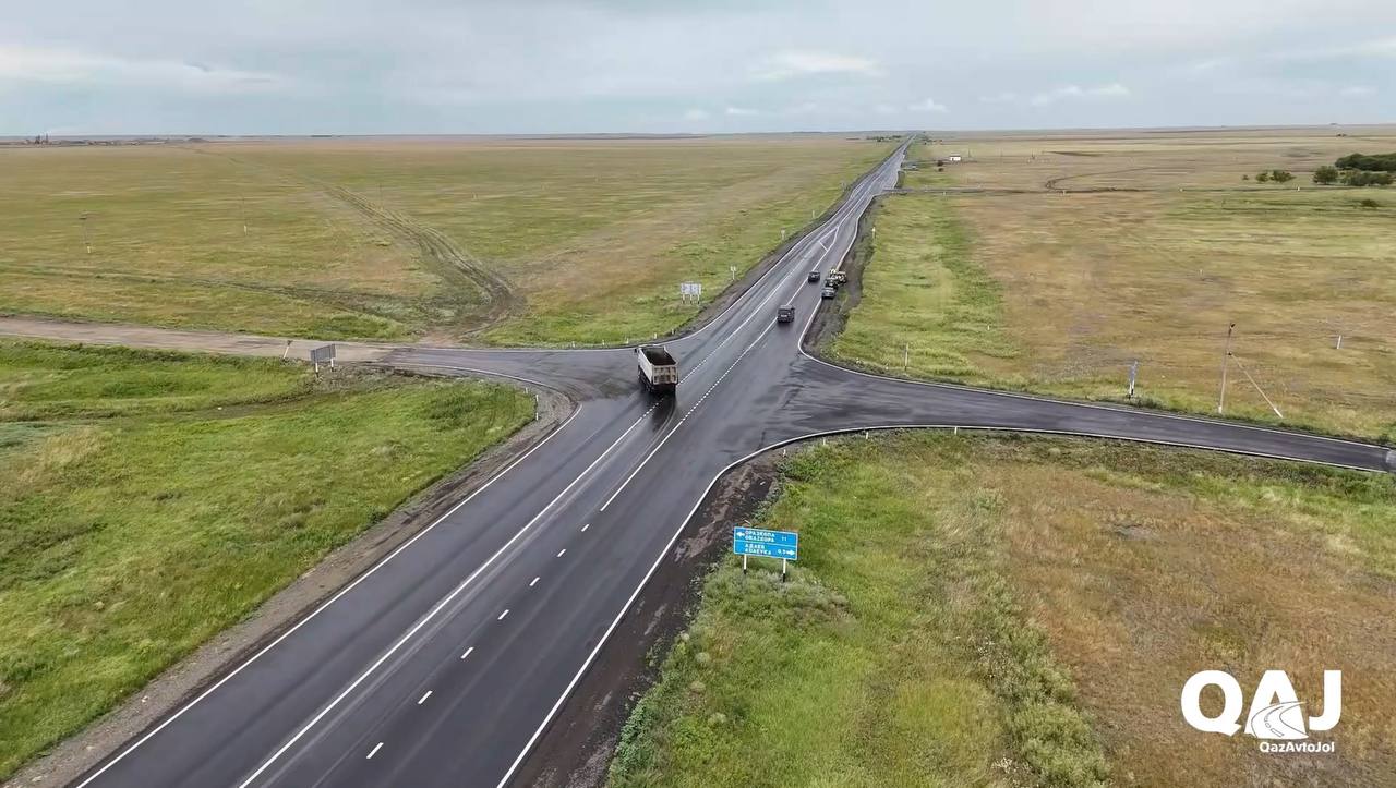 На участке автодороги "Костанай - Рудный - Денисовка - Комсомольское – Карабутак" завершился средний ремонт