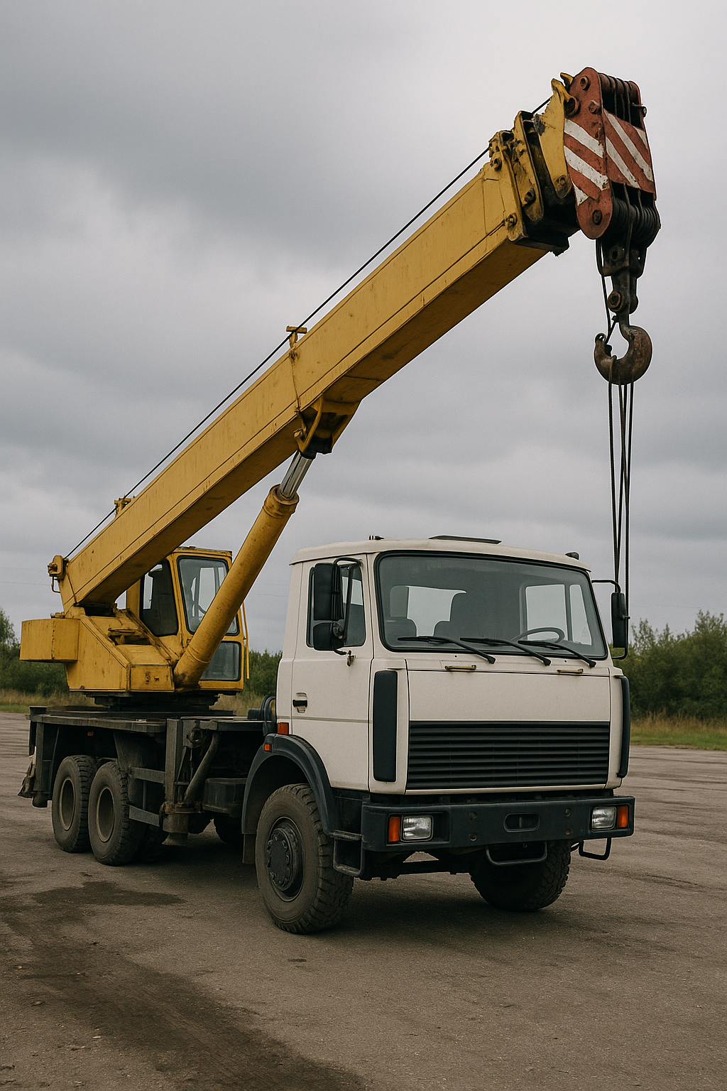 В Акмолинской области пьяный водитель опрокинул автокран на школу