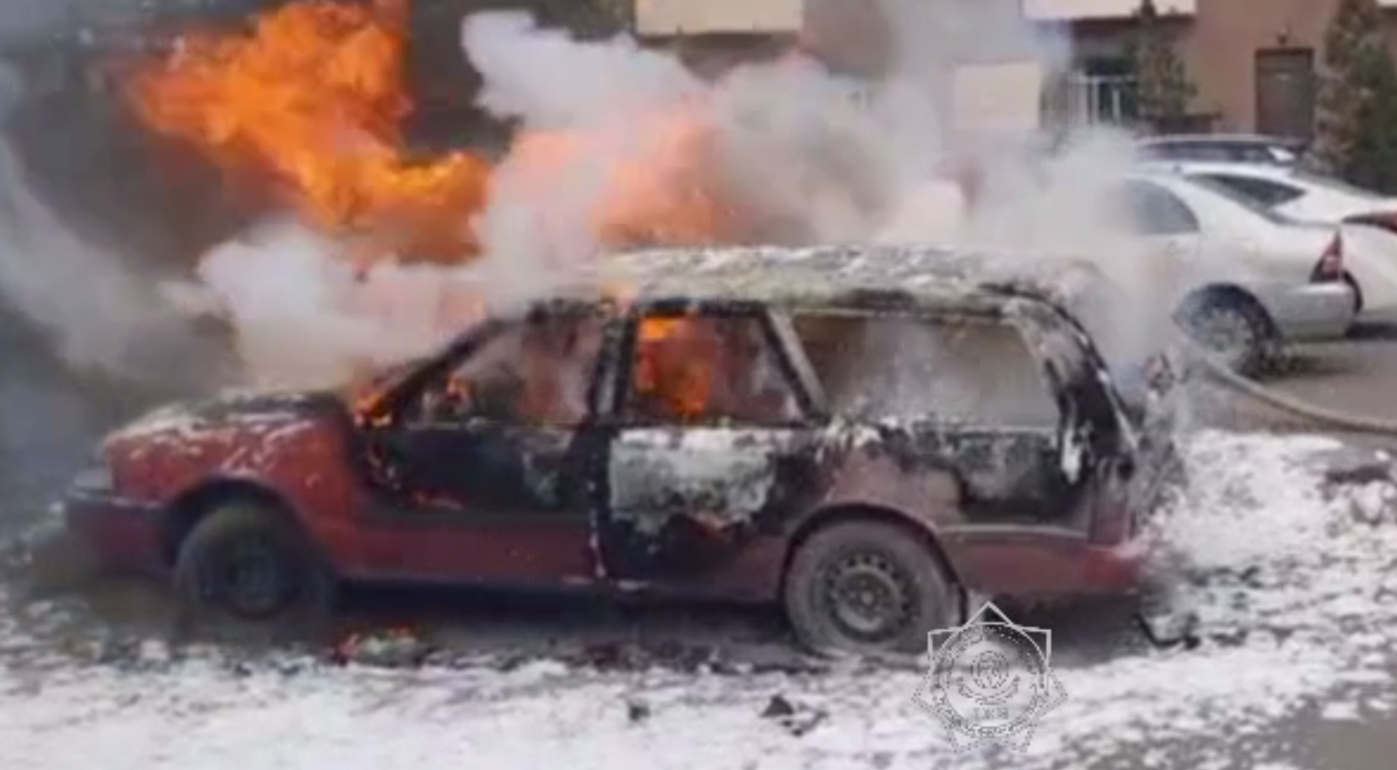 Автомобиль загорелся в Астане