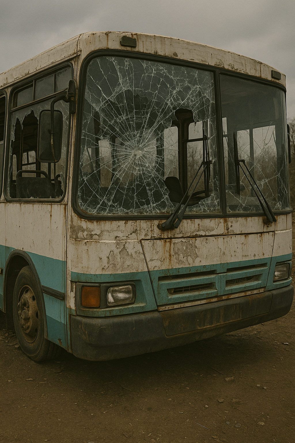 В Атырау автобус врезался в забор жилого дома