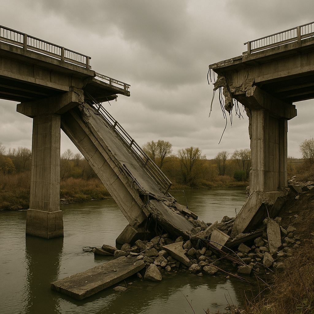 В Китае 12 рабочих погибли во время обрушения моста