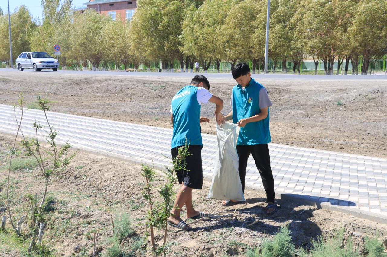 В Сырдарьинском районе Кызылординской области активно ведётся работа по улучшению инфраструктуры и развитию экологической культуры