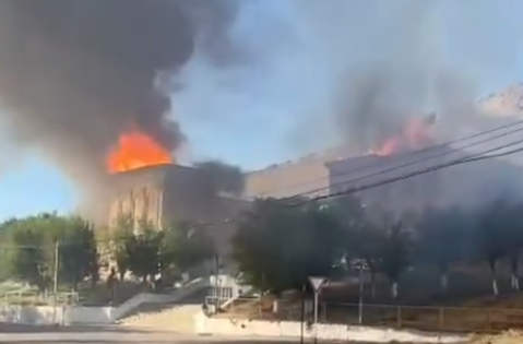 Памятник архитектуры сгорел в Туркестанской области