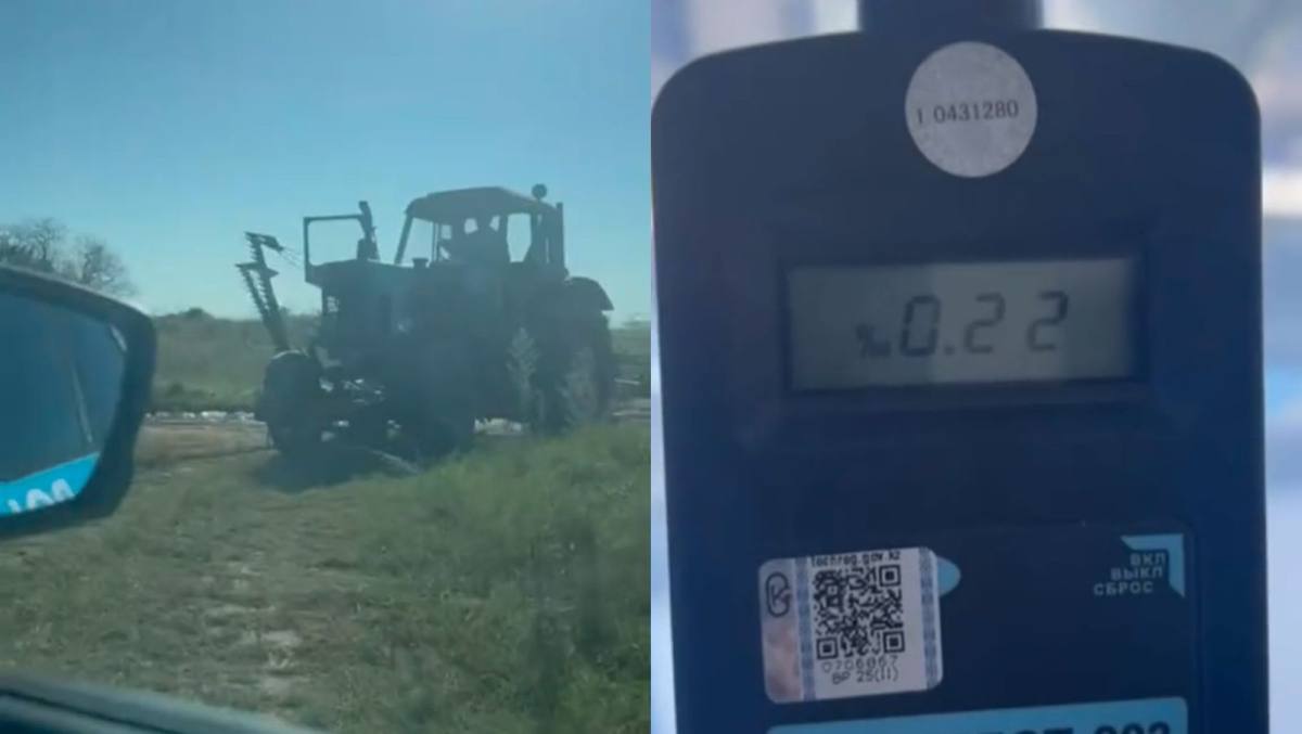 В Павлодарской области полиция задержала пьяного тракториста