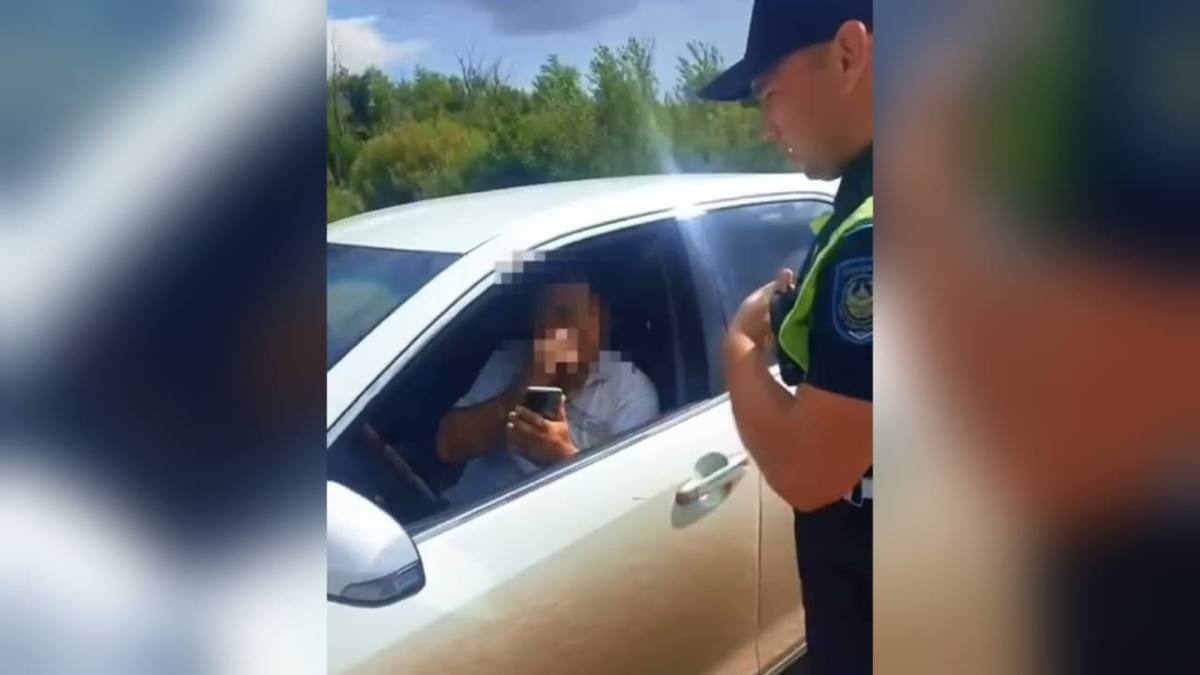 В Актюбинской области задержали иностранного лихача