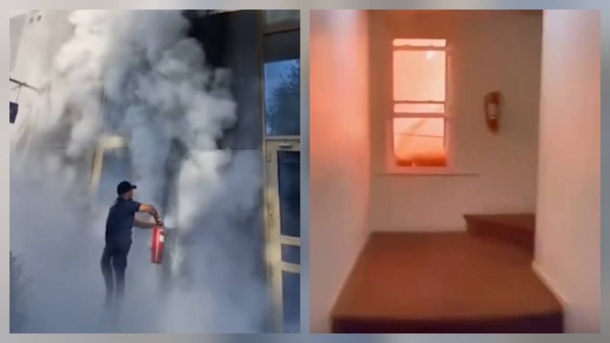 Возгорание в алматинской многоэтажке остановил полицейский