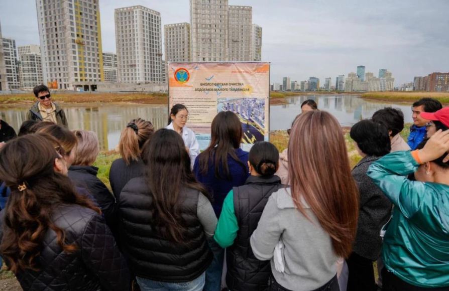 В Астане осуществили биологическую очистку озера Малый Талдыколь