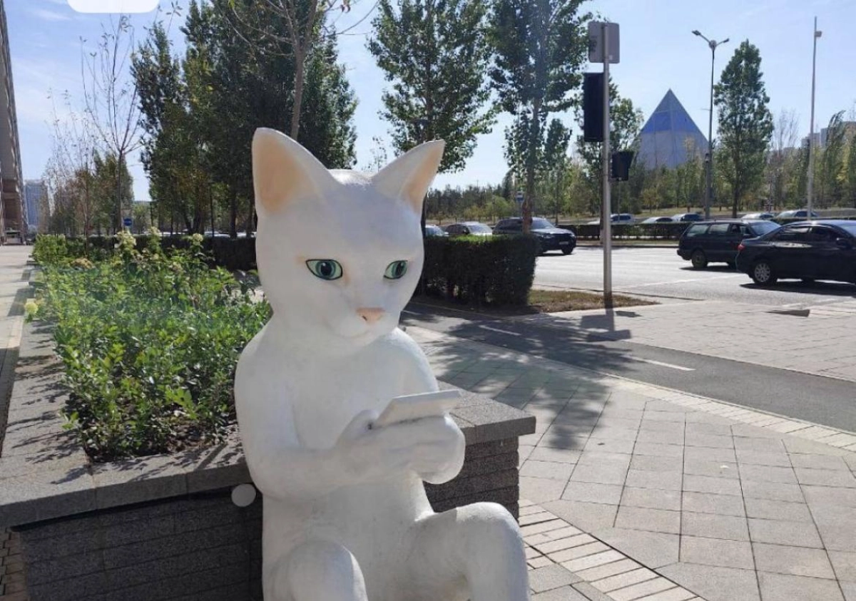 Кот с телефоном в Астане взорвал соцсети
