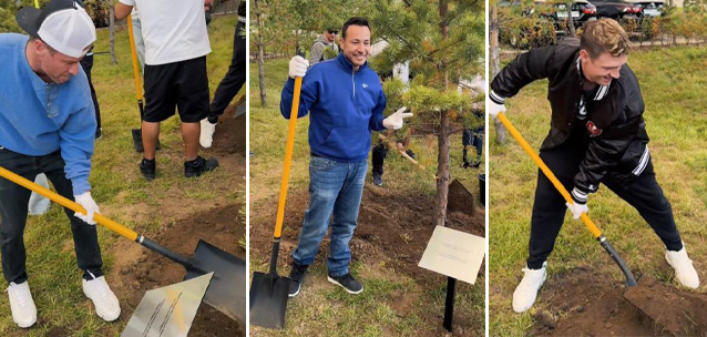 Backstreet Boys посадили деревья в новом Парке мира и согласия в Астане