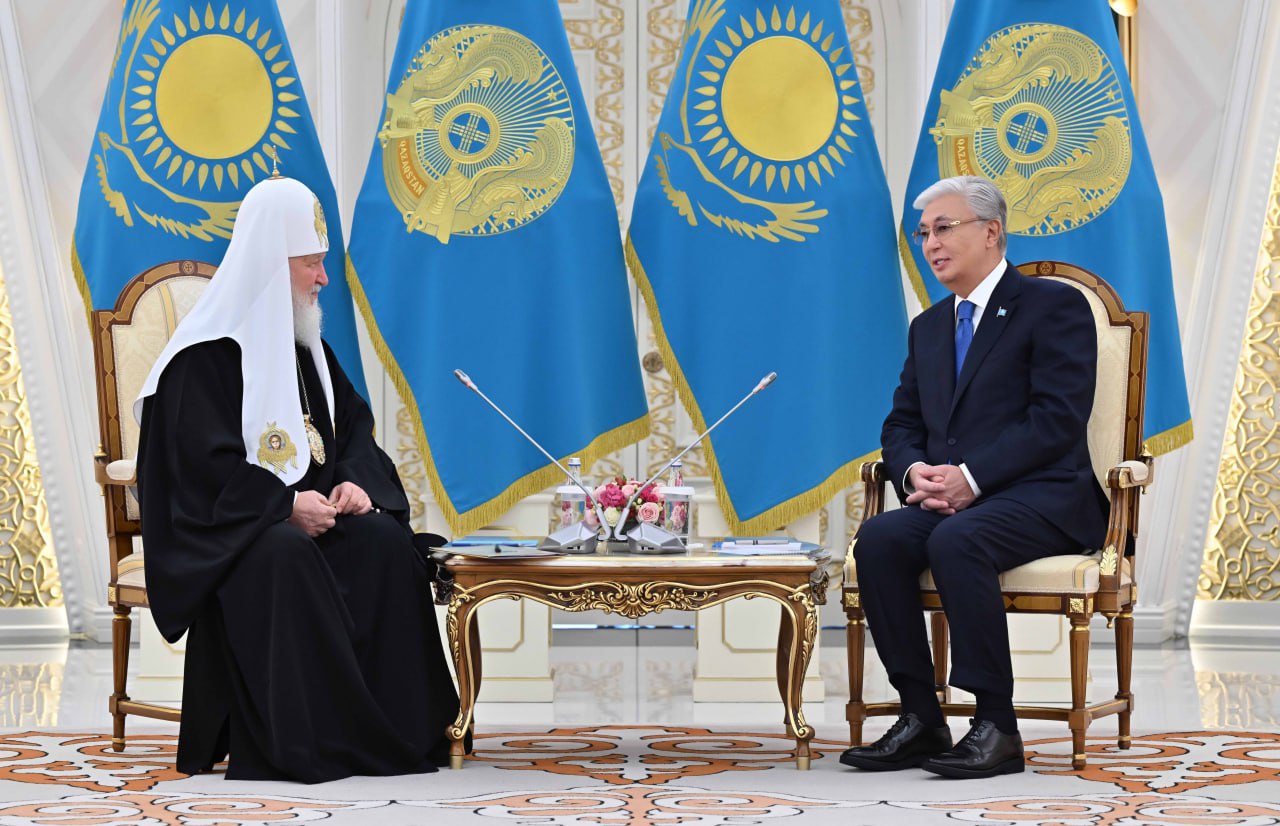 Касым-Жомарт Токаев провел встречу с Патриархом Московским и всея Руси Кириллом