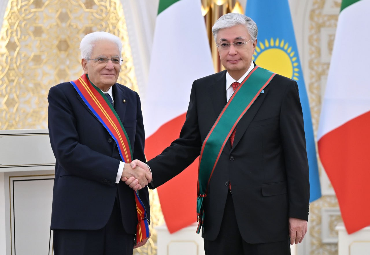Серджо Маттарелла вручил Касым-Жомарту Токаеву высшую награду Италии