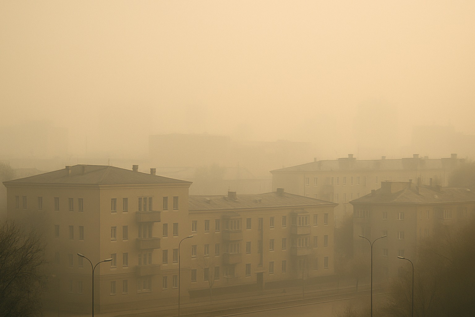 Атырау окутал густой запах гари