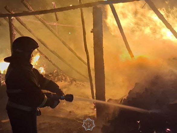 В Северо-Казахстанской области горело сено