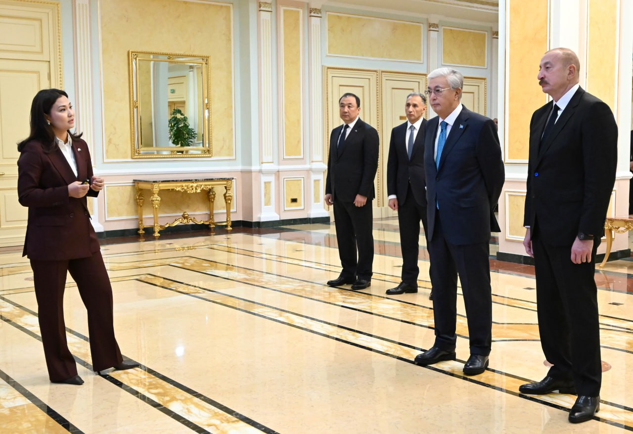 Президентам Казахстана и Азербайджана презентовали проект «Развитие Среднего коридора»