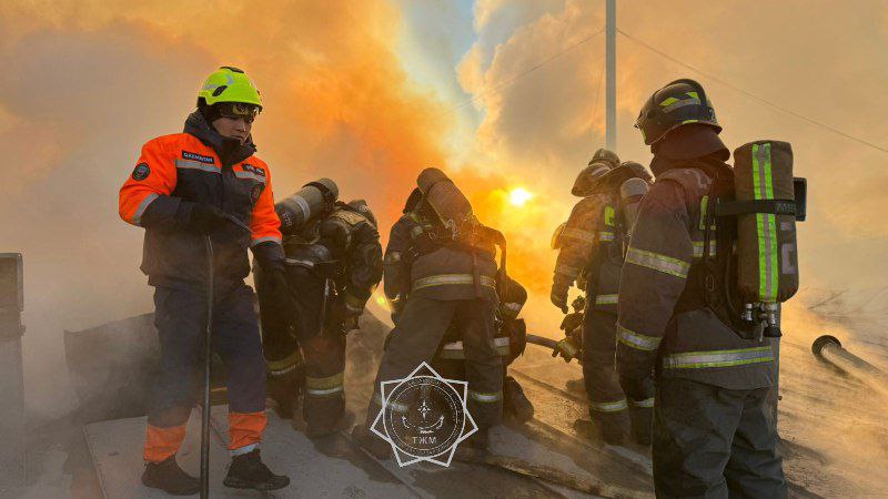 Крупный пожар ликвидирован в Астане