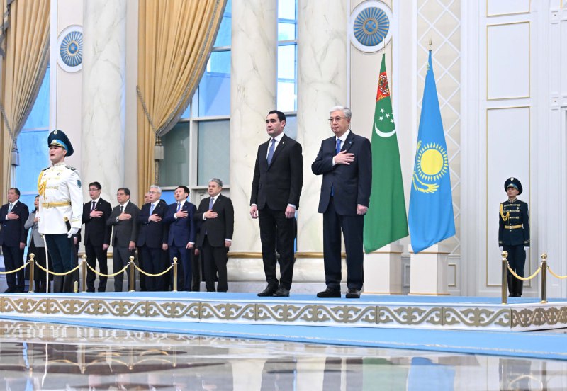 В Акорде состоялась церемония встречи Президента Туркменистана