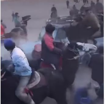 Во время кокпара в Кызылординской области внедорожник сбил несколько лошадей