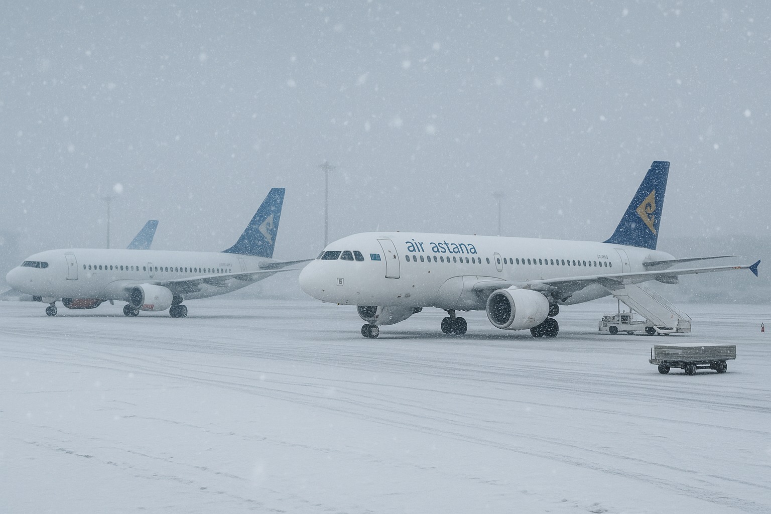 В аэропорту Алматы наблюдаются массовые задержки рейсов