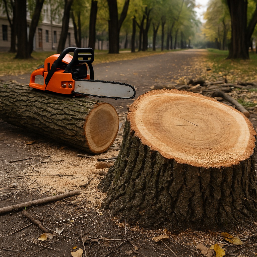 В Атырау жители выразили недовольство из-за вырубки деревьев на городской площади