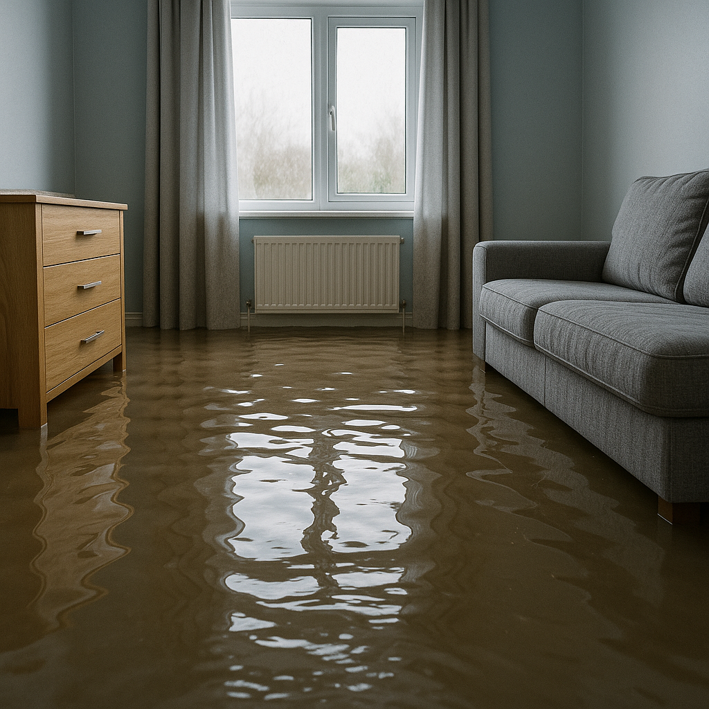 В одном из ЖК Астаны затопило квартиры из-за прорыва трубы