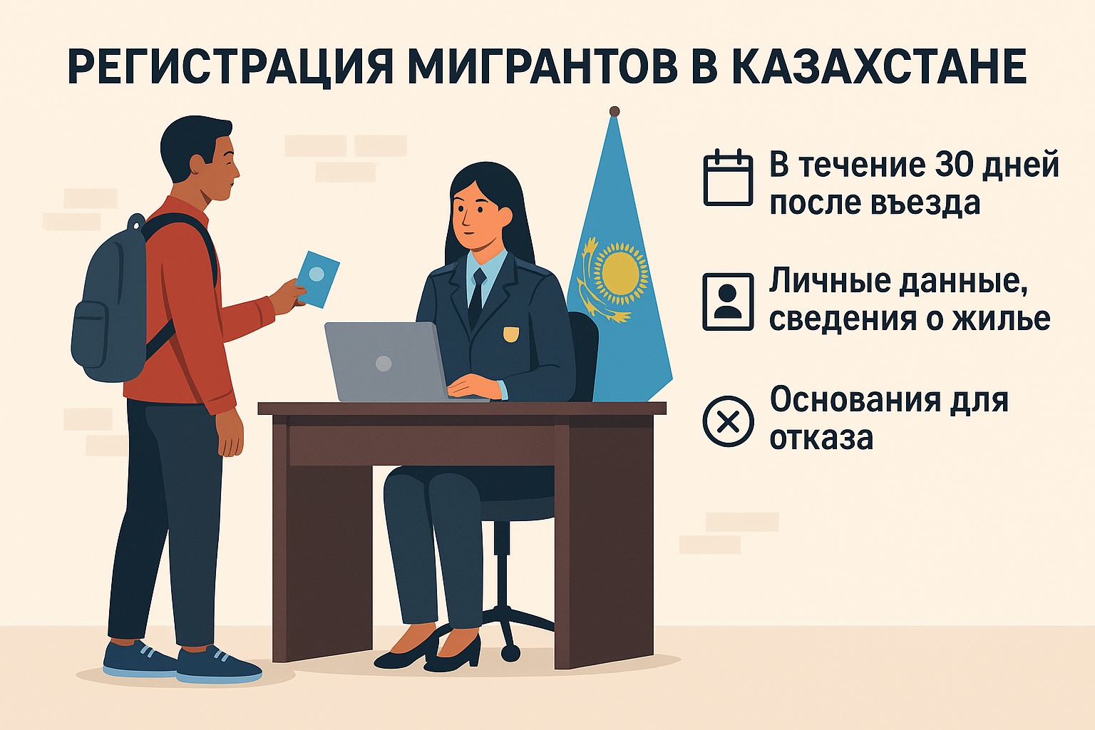 В Казахстане вводят новые правила регистрации мигрантов