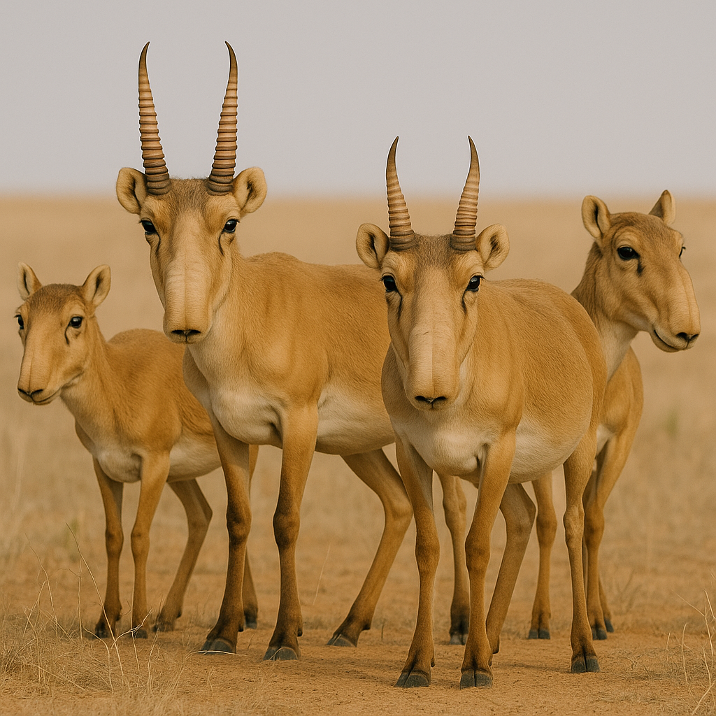 С 1 декабря в Казахстане начнут маркировать рога сайгаков