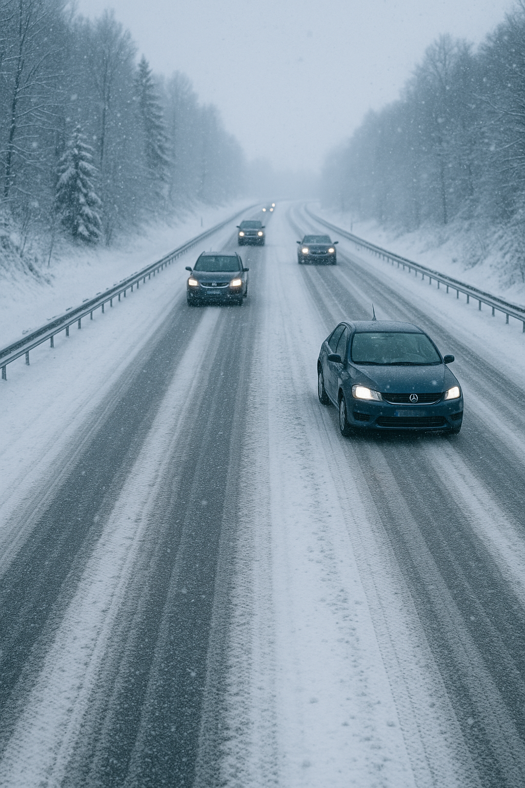В Алматы к 6 утра зарегистрировали 17 ДТП из-за снега