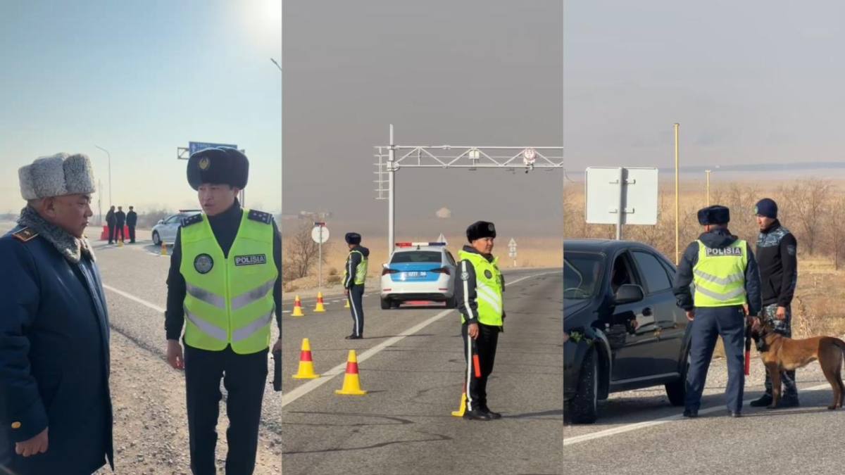 В Жамбылской области полицейские проверили аварийно-опасные участки