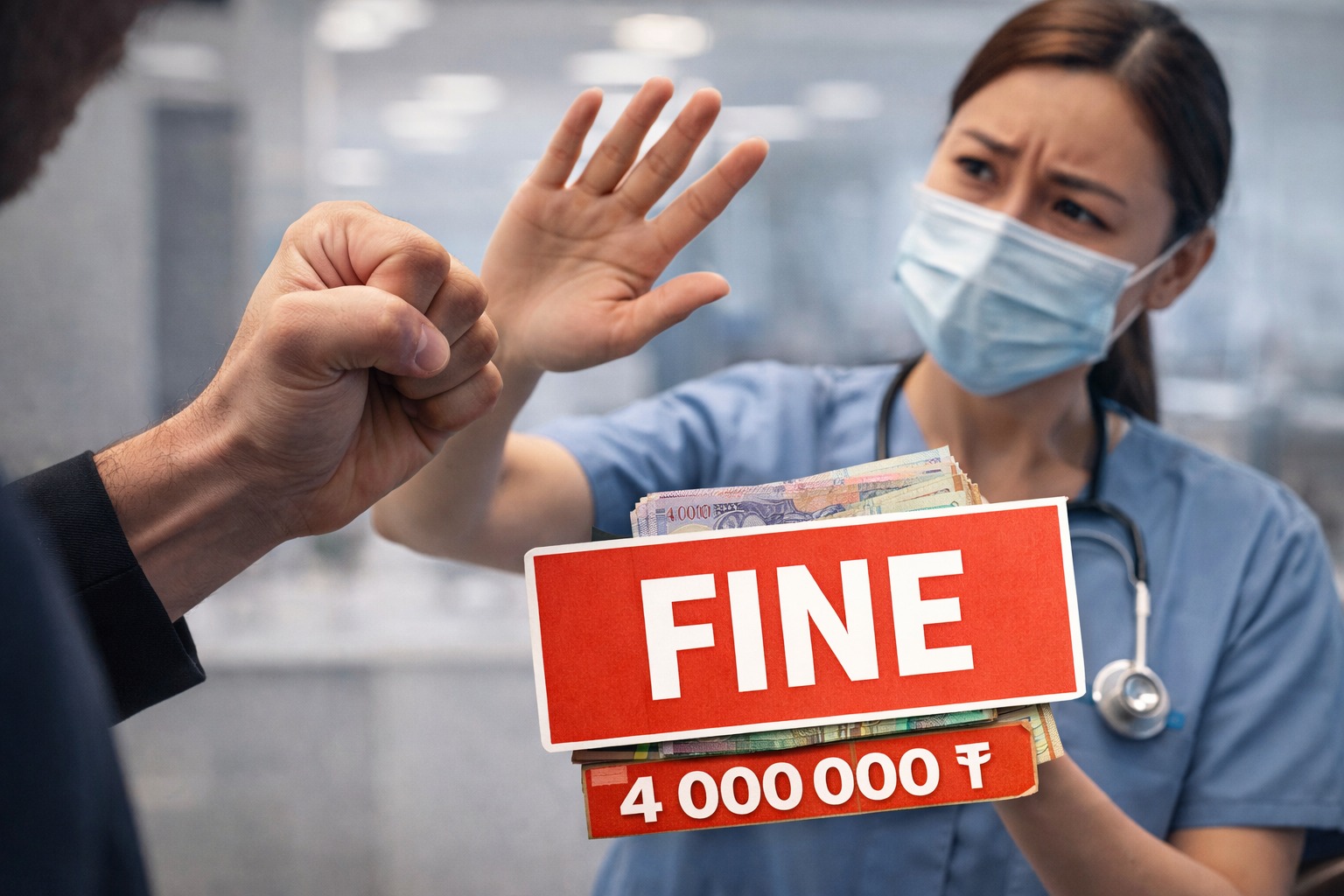 За нападение на медиков в Казахстане грозит штраф свыше 4 млн тенге