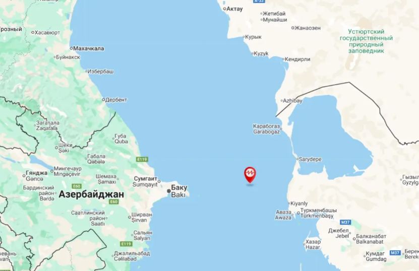 Землетрясение произошло в Каспийском море