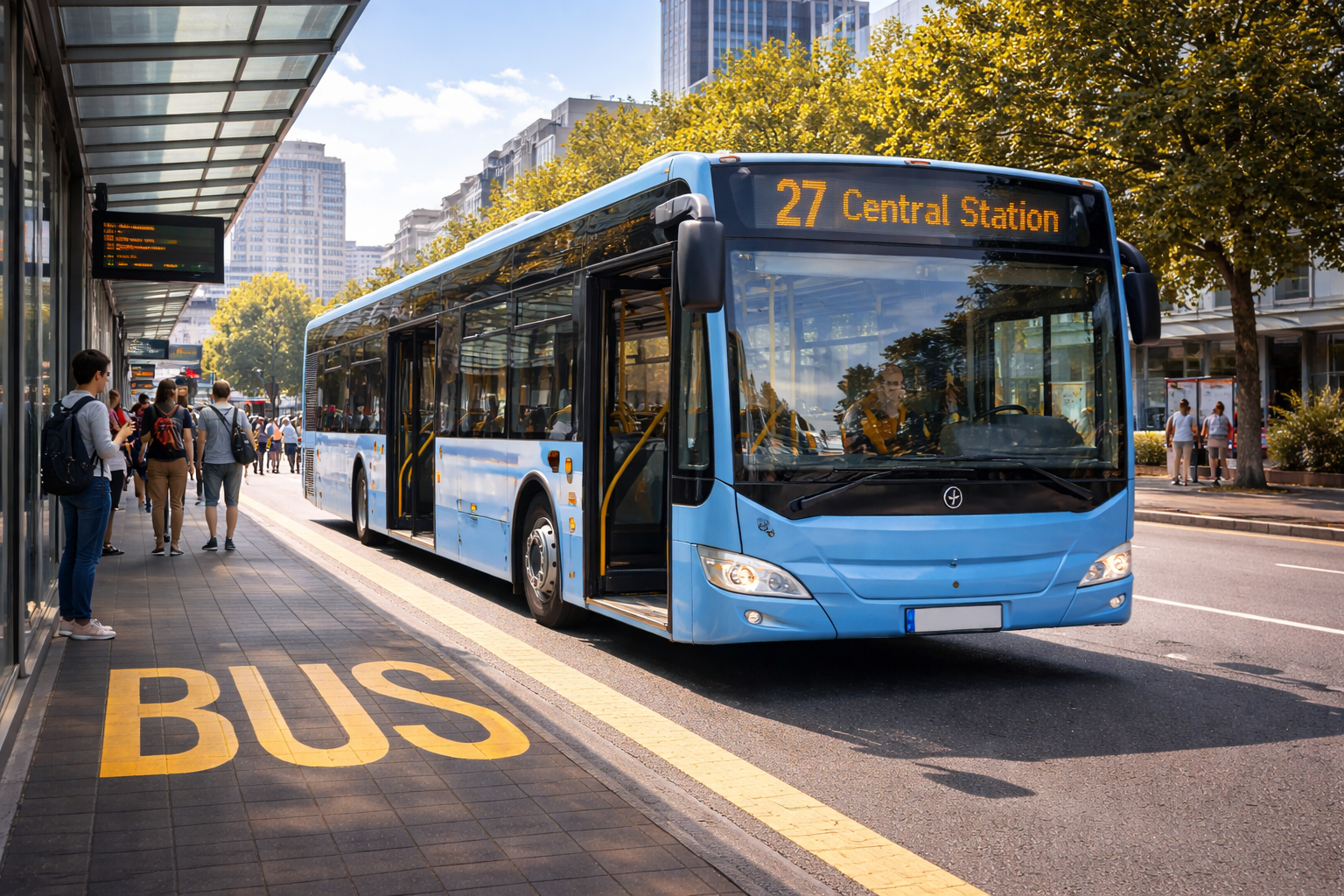 В Астане планируют ввести 110 км новых автобусных полос