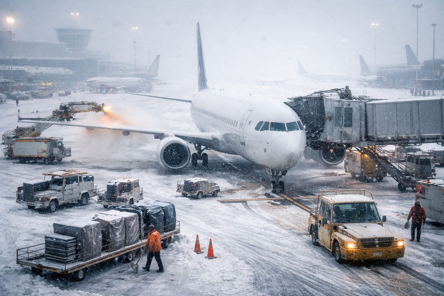 Из-за непогоды аэропорт Астаны сообщил о задержке и отмене авиарейсов