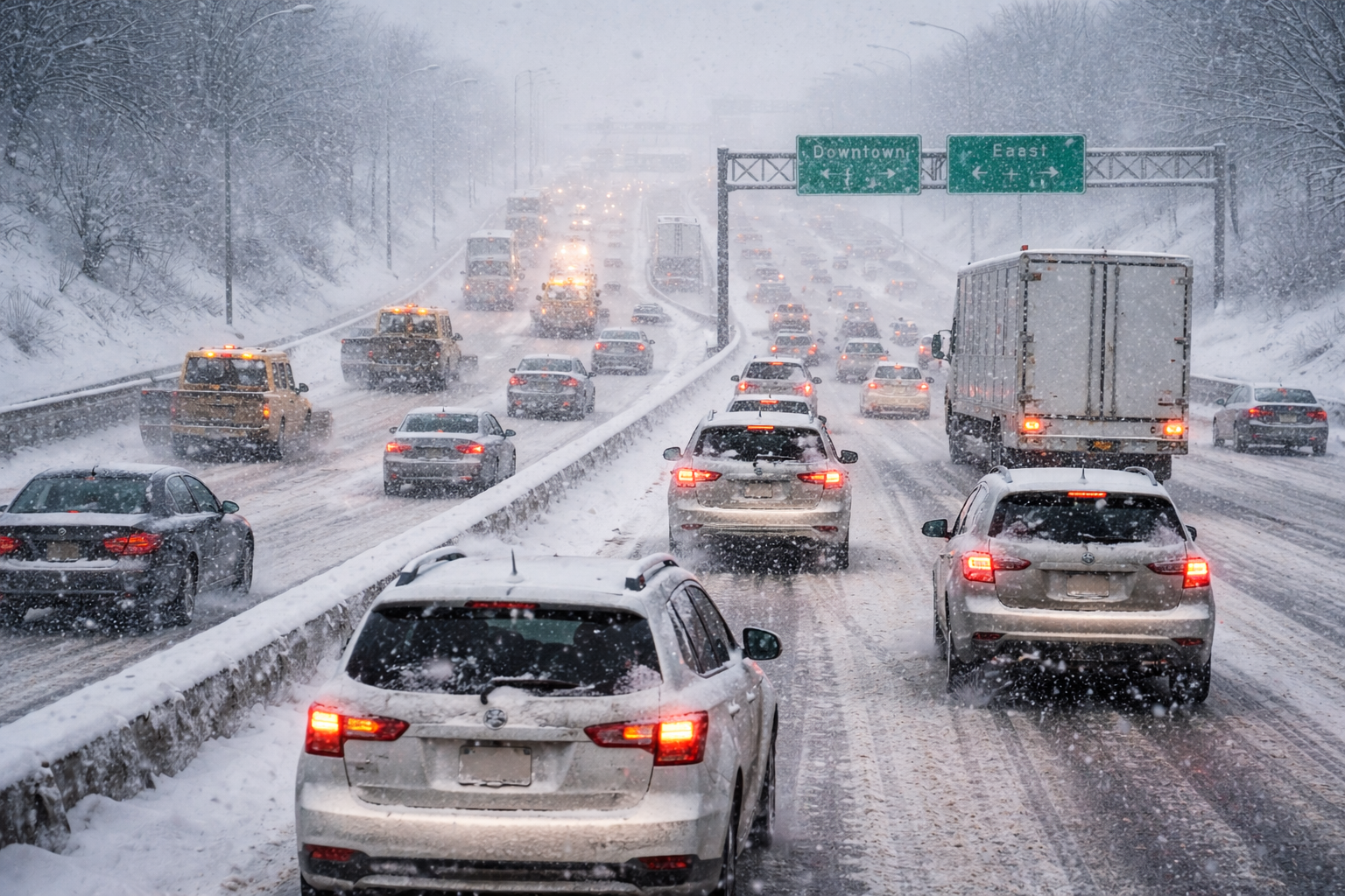 На дорогах в девяти областях РК ограничили движение