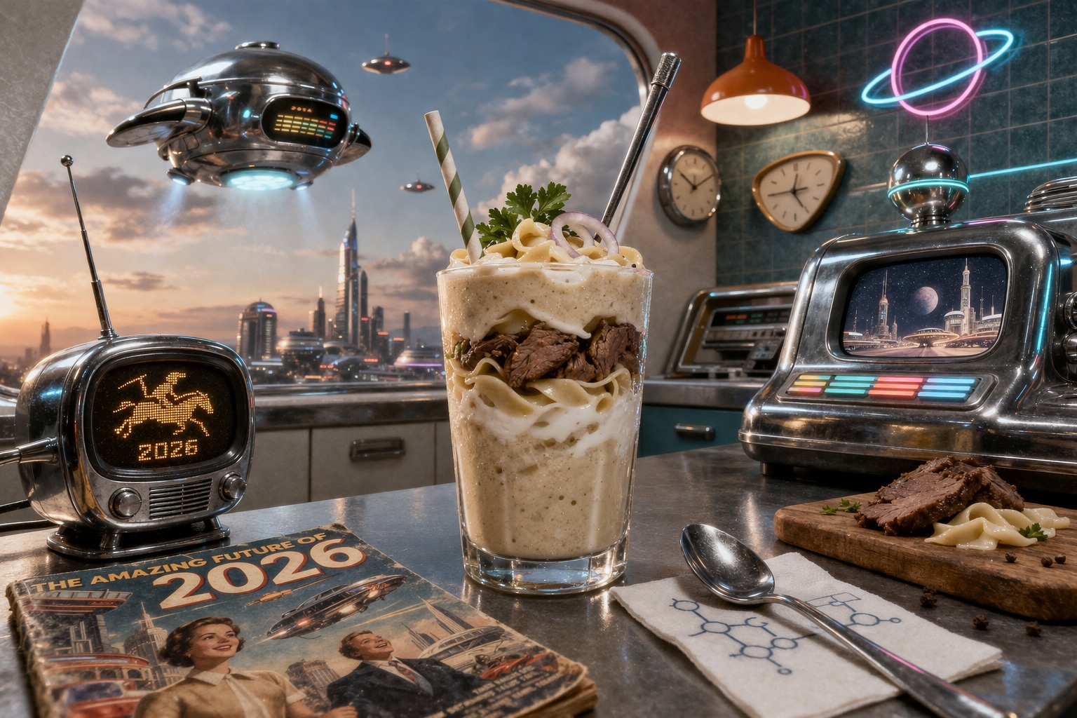 Бешбармак-смузи: как фантасты представляли 2026 год 50 и 100 лет назад