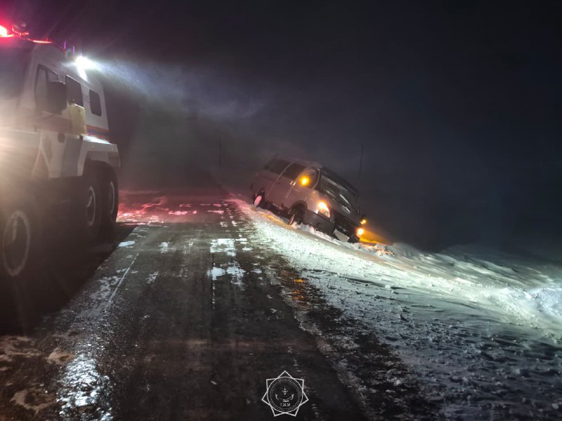 Автомобиль слетел в кювет на трассе «Астана – Коргалжын»
