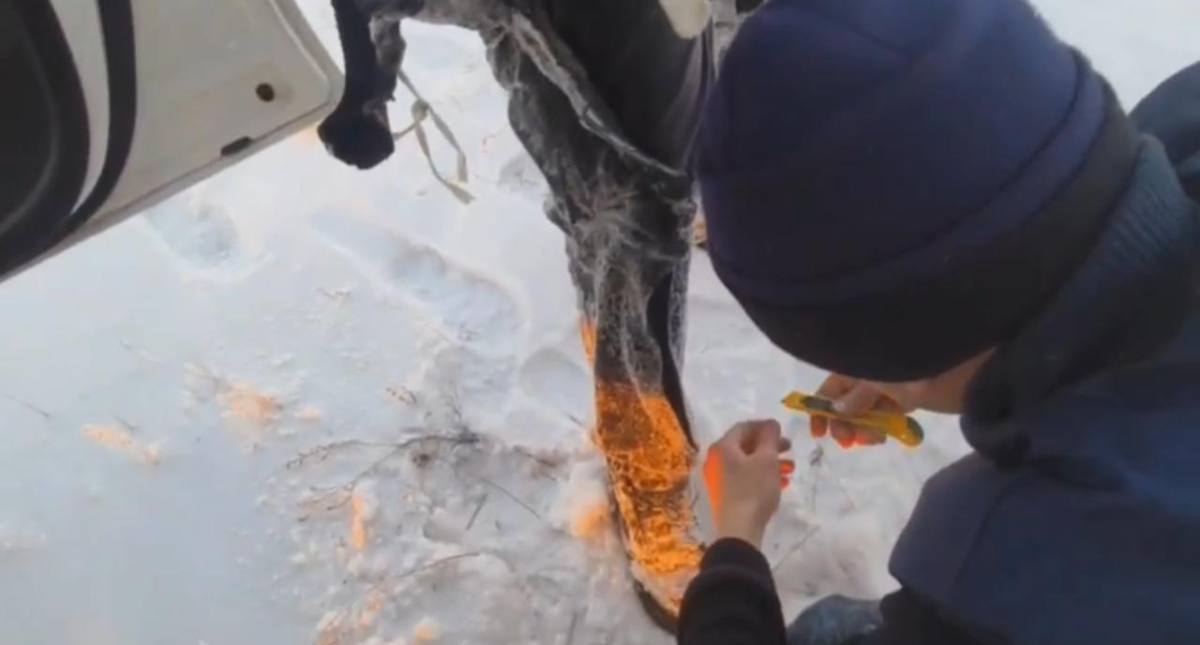 В Экибастузе автомобиль с четырьмя рыбаками провалился под лед